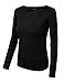 BIADANI Women Long Sleeve Crewneck Solid Knit Pullover Sweater Slim Fit