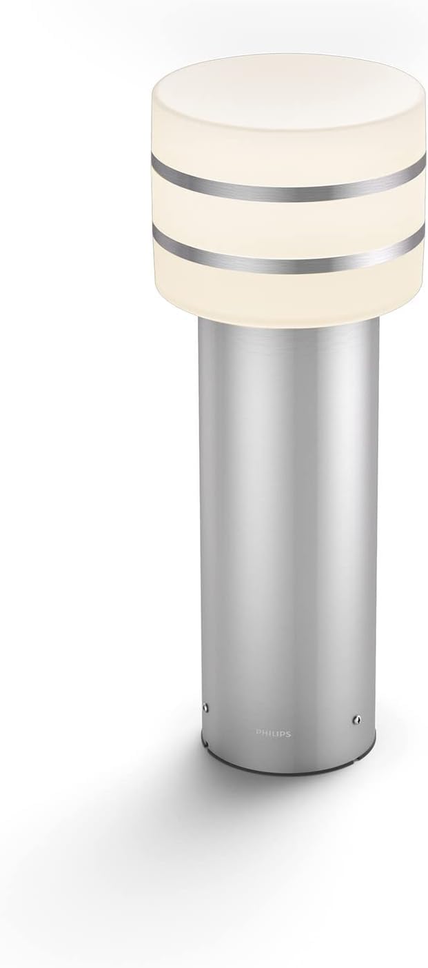 Philips Hue Tuar White LED Smart Outdoor Pedestal Light, For Garden and Patio. Works with Alexa, Google Assistant and Apple HomeKit