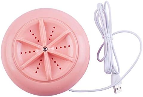 Tieesa Portable Ultrasonic Turbine Washing Machine Home Travel Mini Washing Machine for Underwear Socks Baby Clothes(Pink)
