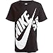 Nike T Shirt Junior Skateboarding Tee Logo Crew Neck Short Sleeve Top Cotton T Shirt New (M 10/12 Years, White)