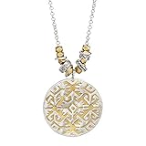 Silpada 'Sundial' Filigree Pendant Necklace in Sterling Silver and Brass