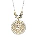 Silpada 'Sundial' Filigree Pendant Necklace in Sterling Silver and Brass
