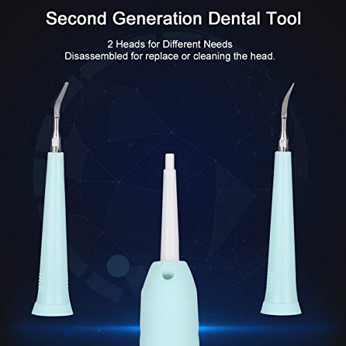 Dental Tools Electric Dental Calculus Remover Tartar Remover for Teeth Cleaning Kit for Home Use(Blue) - Thumbnail 2