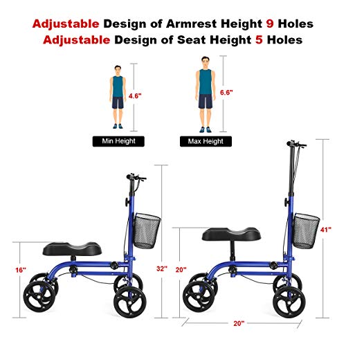 RINKMO Knee Scooter，AllTerrain Knee Scooters for Foot Injuries
