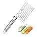 Crinkle Cutter,abtong Crinkle French Fry Cutter Stainless Steel veggies Crinkle Cutter Knife Wave Crinkle Cut Tool Carrot Slicer