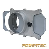 POWERTEC 70135 4-Inch Aluminum Blast Gate for Dust Collector/Vacuum Fittings