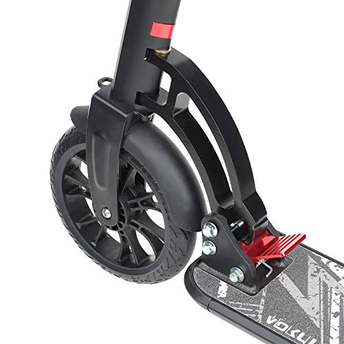 VOKUL Foldable Kick Scooters for Adults/Teens/Kids; One-Second Easy Folding Mechanism, Adjustable Handlebars Range from 90-105cm; Shock Absorption System, Up to 220lbs - Thumbnail 4