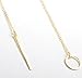 Bestjybt Fashion Women Metal Ring Short Y Shaped Necklaces Circle Lariat Necklace, Gold