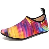CIOR Lightweight Aqua Socks Quick-Dry Water Shoes Mutifunctional Barefoot For Beach Pool Surf Yoga Exercise SX-Colorful-38/39