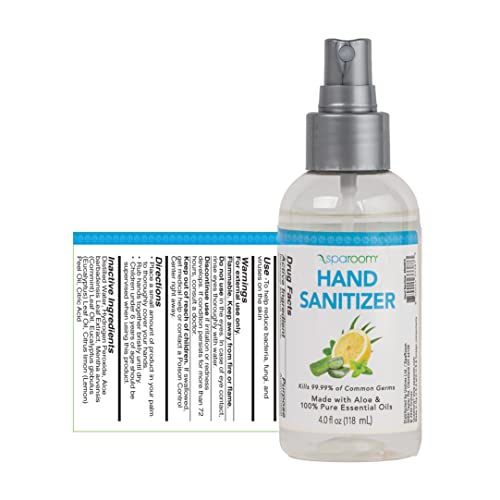 SpaRoom Hand Sanitizer Spray, 70 Alcohol with Aloe Vera & Essential