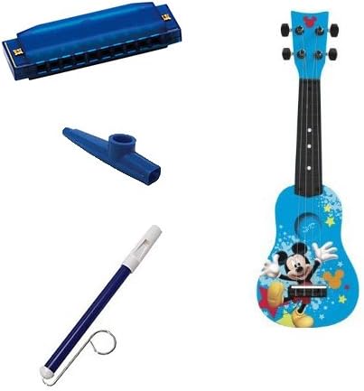 Mickey Mouse Mini Guitar w/Music Wind Pack