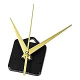 Mudder Hands Clock Movement, 3/ 25 Inch Maximum Dial Thickness, 1/ 2 Inch Total Shaft Length (Gold)
