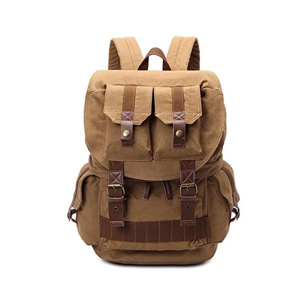 yaunli Kameratasche, stoßfest, Fotografie-Schulter-Rucksack, Outdoor, Camping, wasserdicht, Retro, Canvas, Kamera…