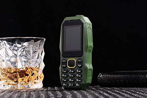 Unlocked GSM Normal Dual-SIM Flashlight FM Mini Small Size Pocket Rugged Mobile Phone (Green)