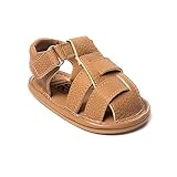 Kuner Infant Baby Boys Girls Pu Leather Rubber Sole Anti-Slip Summer Sandals First Walkers