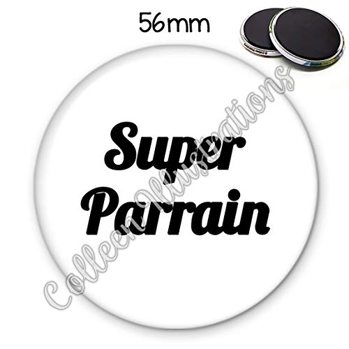 Magnet 56mm Parrain Qui Dechire Aimant Frigo Idee Cadeau Anniversaire Noel Bapteme Naissance Communion Maison Et Cuisine Decoration D Interieur
