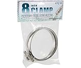 Hydrofarm ACC8 Active Air Stainless Steel, 8" (Pack of 2) Duct Clamps, 8 inch