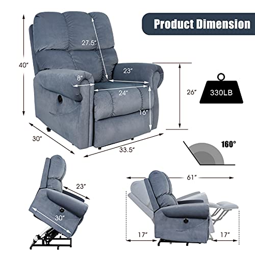 SELLERWE Electric Power Lift Recliner Chairs for Elderly, Massage Lift