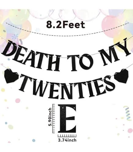 'Death To My Youth' Banner – Lustige Dekoration Für Geburtstagspartys (20., 30., 40., 50.)