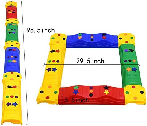 VIVIA Tactile Balance Path,Set of 4 straight and 4 pier Sections (Star)