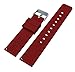BARTON WATCH BANDS 18mm Crimson Red Soft Silicone Quick Release Straps