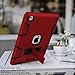 IANLI iPad 2 Case,iPad 3 Case,iPad 4 Case Three Layer Protection Shockproof Protective with Kickstand iPad 2nd Generation Case/iPad 3rd Generation Case/iPad 4th Generation Case - Red Black