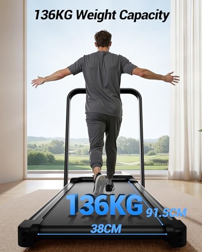 Treadmill with 15% Incline Walking Pad Running Machine 10KM/H 3HP Motor | Under Desk Electric Folding Treadmills 4-in-1 for Home Compact Portable Quiet 136KG Capacity with Remote Control LED Display