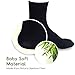 GenMax Men’s & Women's Black Bamboo Fiber  Socks - 6-10 Size - Black, (Pack of 6)