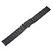 22mm Stainless Steel Link Buckle Watch Band For ASUS Zenwatch 2 WI501Q 2015, 46mm moto 360 2nd 2015, Pebble time, TIME STEEL, Samsung Gear 2, Neo, Live, LG G Watch, Urbane R (Black)