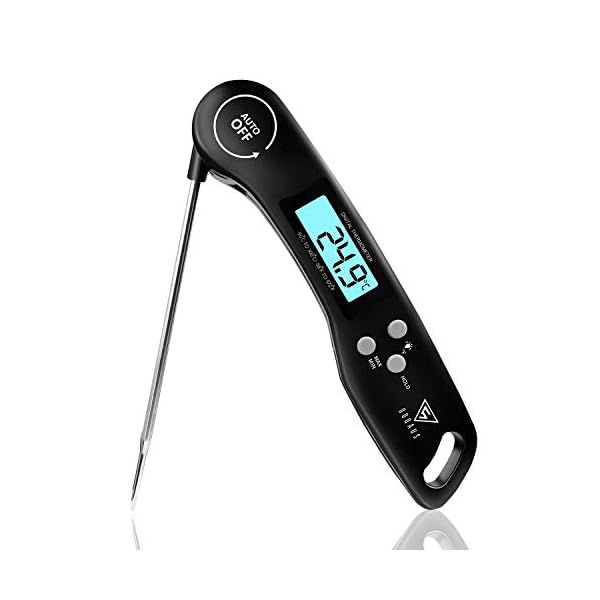 Meat-Thermometer-DOQAUS-Instant-Read-Cooking-Thermometer-Digital-Food-Thermometer-Backlight-LCD-Screen-Foldable-Long-Probe-Auto-OnOff-Perfect-for-Kitchen-Cooking-BBQ-WaterMeat-Milk-Black DOQAUS Meat Thermometer, Instant Read Cooking Thermometer, Digital Food Thermometer, Backlight LCD Screen Foldable Long…