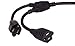 CableLeader Power Cord Splitter Cable, 2 NEMA 5-15R to 1 NEMA 5-15P - Splitter Cord, Y Power Cable, Power Cord Extension and Splitter, UL Listed, 14 inches / 16 AWG, Black, Pack of 1