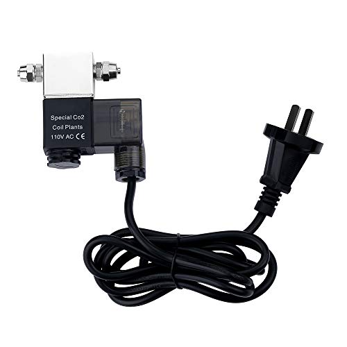 Yagote C02 Regulator Controller Carbon Dioxide Gauge Meter CO2 Pressure Reducer for Planted Aquarium Tank (Solenoid Valve Without Gauge)