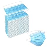 100 Pack Disposable Head Hanging Loops Masks, Double Head Loops 3 Ply Surgical Face Masks, Dust Filtration Protection Masks(Blue)