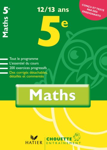 Mathématiques 5e : 12-13 Ans