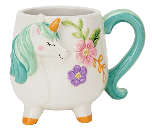 Boston warehouse mug, turquoise unicorn collection, 18oz capacity…