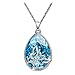 Brilla Women's Butterfly 17” Necklace Pendants Jewelry with Swarovski Crystal