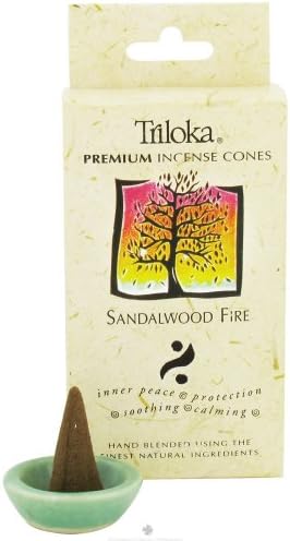 Triloka Incense Cones, Sandalwood Fire, 20 Grams