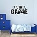 Eat Sleep Game Wall Decal, Video Gamer Boy Wall Sticker, Vinyl Game Décor Wall Stickers Art Design Stickers Wall for Home Playroom Bedroom Game Boys Room (Black, 27.5''L x 14''H)