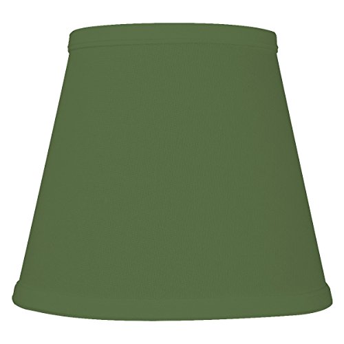 5x8x7 Empire Linen Edison Clip On Lampshade Kale Green By Home Concept - Perfect for small table lamps, desk lamps, and accent lights -Small, Kale Green