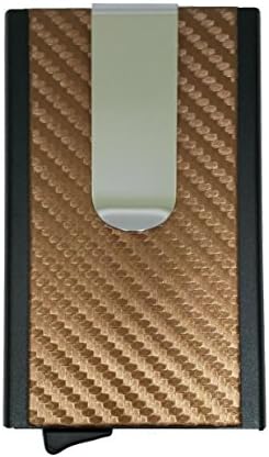 Credit Card Holder Automatic Pop-Up Aluminum Wallet, RFID Blocker & Money Clip