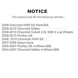 Front Wheel Bearing And Hub Assembly Pair For