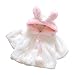 Muxika Dinlong Fashion Baby Girl Fur Winter Warm Coat Cloak Jacket Thick Warm Clothes (0-9 M, White)
