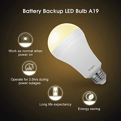 Sengled Everbright Emergency Light Bulb for Power Outage with Builtin