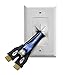 Datacomm 45-0014-WH 1-Gang (2 Pack) Cable Plate with Flexible Opening - White