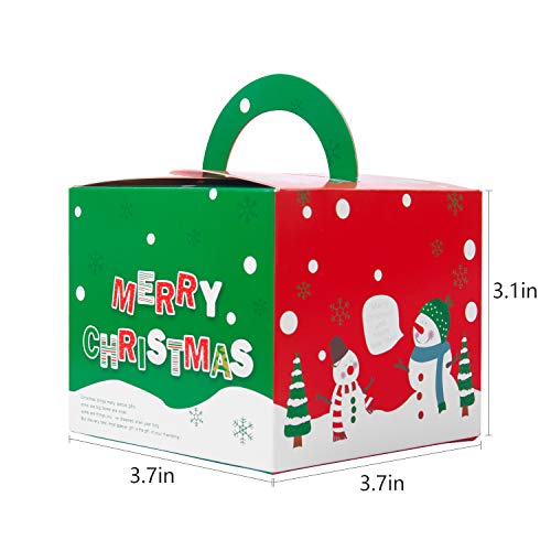 Gospire 24 Pieces Boxes Candy Boxes Party Favor Christmas Eve Box Xmas Party Bags Gift 3 Cute Styles