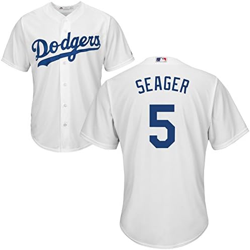 5 Corey Seager Jersey Baseball Jerseys Mens White Size L