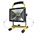 (Updated Version) 2400 lumens, 50 Watts, 36 LED. Heavy Duty LED Flood/Shop Light, Portable Rechargeable Cordless LED Work Light Flood Light Durable Emergency Light Newly Design Battery Cover Stronger!