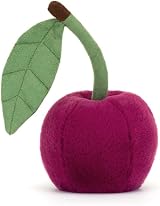 Jellycat Amuseables Cherry Soft Toy Magenta Fur EN71 Safe 12cm view 3