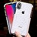 Compatible for iPhone X/XS Case Girls Women Cute Clear Cover with Diamond Pattern Design Slim Soft TPU Protective Shell Pretty Fashion Girly Phone Case Compatible iPhone X/XS (Pink)