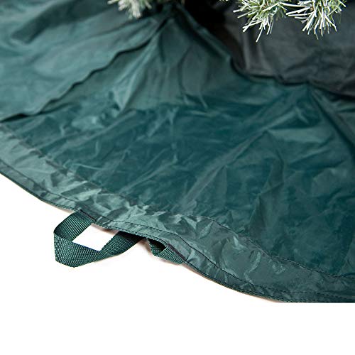 [Upright Tree Storage Bag] - 9 Foot Christmas Tree Storage Bag | Hold Artificial Trees up to 9 Feet Tall - Keep Your Fake Tree Assembled | Includes Rolling Tree Stand (9' - XLarge/with Tree Stand) - Thumbnail 4